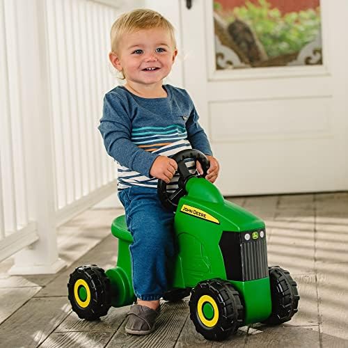 Џон Дир Возење На Играчки Седат Скут Активност Трактор За Деца На Возраст Од 18 Месеци И Повеќе, Зелена