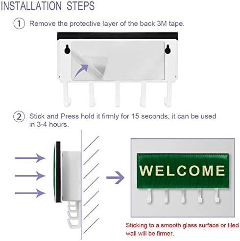 Добредојдовте зелени полици за складирање со куки, wallид монтиран за складирање на палто за влез за влез, бања, дневна соба и кујна