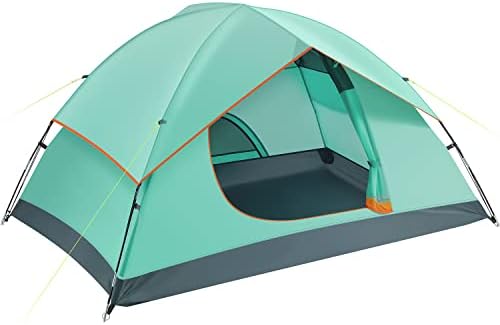 Шатор за кампување на CIAYS, водоотпорен семеен шатор со отстранлив дождовник и торба за носење, лесен шатор со влогови за кампување, патување,