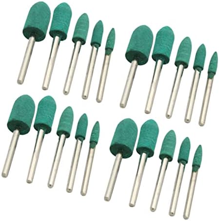 Doitool 200 парчиња во форма на парчиња додатоци монтирање на електрични полирачки глави mm еластична гума за мелење гума за вежбање сунѓер алатка за зелен куршум ротира