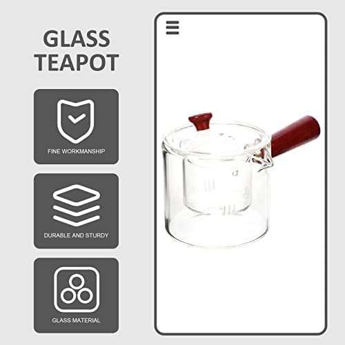 Хемотон вода стомна вода стомна стаклена чај чај котел инфузер чај тенџере транспарентен чај котел стаклен чај сад инфузер чајник за