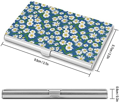 Убава Маргаритки Печати Бизнис Картичка Случај Метал Носителот Џеб Паричник Име Картички Организатор Симпатична