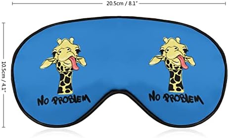 Смешна жирафа печатена маска за очи за очи меко слепило капаче за очи со прилагодлива лента за ноќни очила за очила за мажи за мажи жени