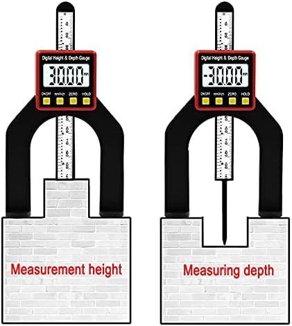 Мерач на дигитална длабочина на KFJBX, мерачи на висина на ЛЦД, дебеломер со магнетни стапала за маси за рутер