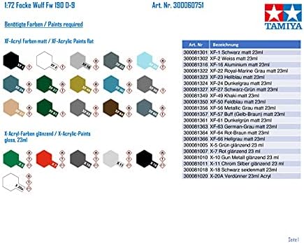 Tamiya America, Inc 1/72 FW190D9, TAM60751