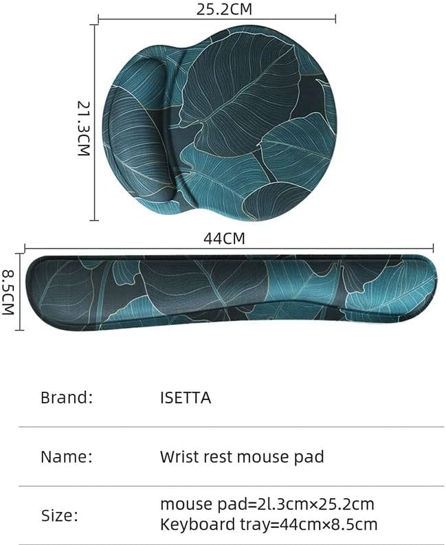 Тижонг Гумена Издржлива Подлога За Глувче Со Потпирач За Зглоб за Подлога За Тастатура На Компјутерски Лаптоп