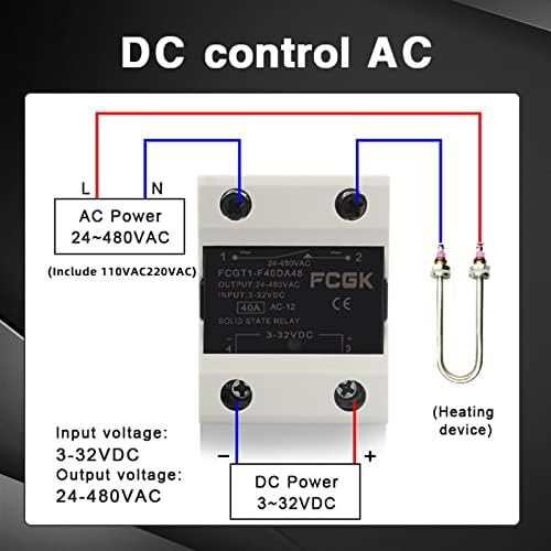 BGLH 10A SSR 25A Solid State Relay 40A излез 3-32VDC 24-480VAC 220V единечна фаза DC до AC 40A реле SSR Heatsink