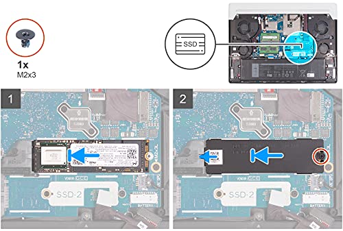 Deal4GO Слот 1/ Слот 2 2280 M. 2 Ssd Топлинска Плоча C99km 0C99KM Термички Штит За Dell Alienware X17 R1 Игри Лаптоп, Црна