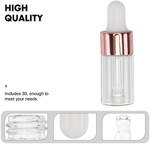 Beaupretty 90pcs јасни хемикалии што протекуваат злато козметика за преносни со стаклени практични парфеми примерок од шише ML под Eyert