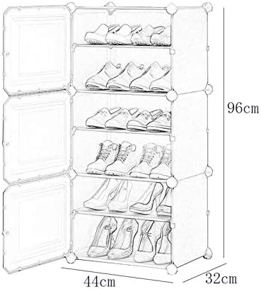 Zeelyde Rack Rack, PushyProof 1 колони 6 ниво/8 ниво/10 Ниво пластика со организатор за складирање на домот