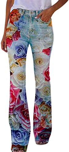 Miashui женски летни облеки женски долг повеќекратен избор печатено обични лабави панталони удобно микро опкружено фустан