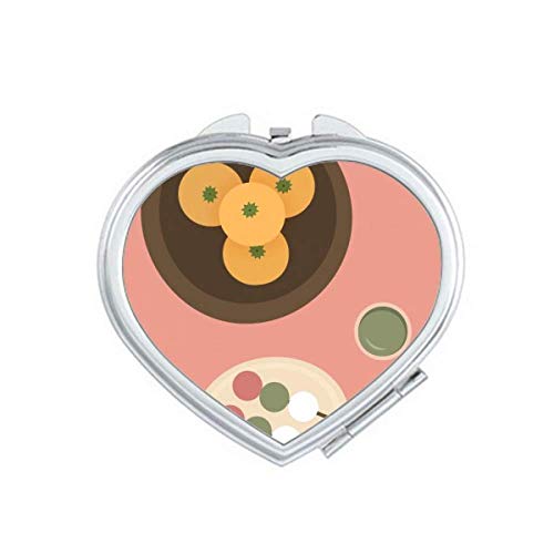 Локална јапонска огледало за закуска со храна за патување Преносен рачен џеб шминка
