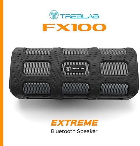 Treblab FX100 Водоотпорен солиден преносен Bluetooth звучник - шок -изобилен, за надворешни работи во цело време, гласен, режим на FM, преносен безжичен звучник за патување, кол?