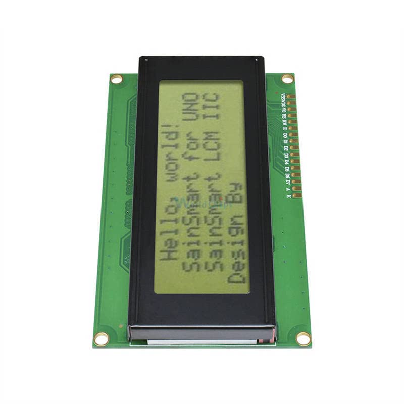 2004 204 20x4 Карактер LCD дисплеј модул HD44780 Контролер жолто црно светло за Arduino