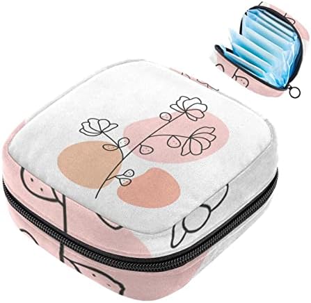 Торба за складирање на санитарна салфетка, торбичка за менструална чаша, преносни санитарни салфетки влошки за чување торбички женски