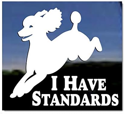 Имам Стандарди | Nickerstickers® Скокање Пудлица Куче Прозорец Налепница