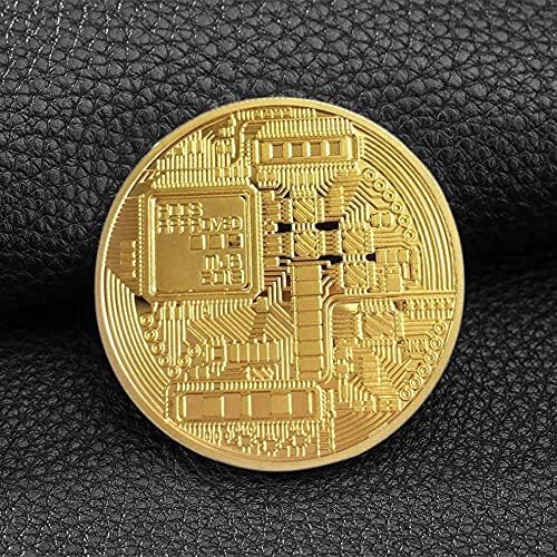 1 креативен сувенир злато-позлатена реплика комеморативна монета монета биткоин физичка колекција Bitcoin физички комеморативен