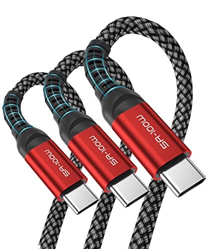 Meboyz 3 Pack 100W USB C до USB C кабел 10FT+6FT+3FT, Type C до Type-C кабел, USBC до USB-C Брза кабел за полнење компатибилен со MacBook Air/Pro,
