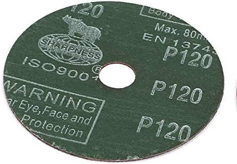 X-Dree 120 Grit Round Abrasive Shardpaper Space Speaper Disc 100mm DIA 5 компјутери (Disco de lija de lija de lija abrasiva de 120 Granos Redondo,