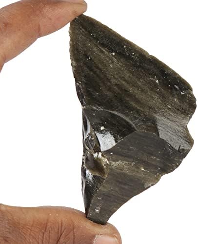 GemHub Loose Gemstone Black Obsidian Rock Rough791.65 CT за повеќекратни намени