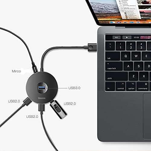 CHYSP USB ЦЕНТАР &засилувач; USB C ЦЕНТАР На Мулти USB3. 0 USB 3.0 Сплитер За Macbook Pro Воздух Лаптоп Компјутер 4 Порта Повеќе