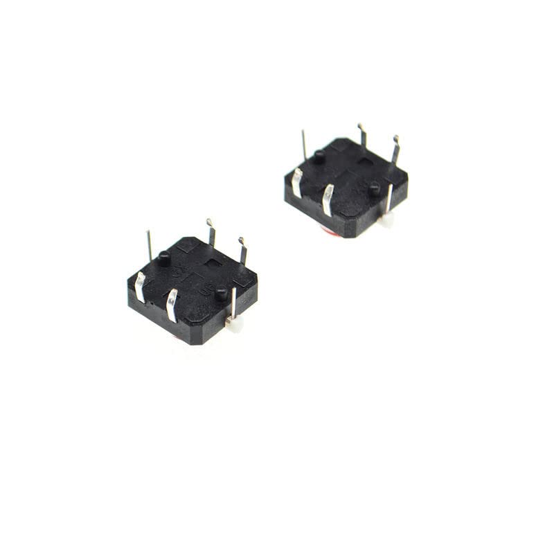 10pcs 12x12x7.3mm 4pin Dip Tact Push Switch со црвено светло LED микро клуч тактилни прекинувачи за напојување 12x12x7.3 12 * 12 * 7.3