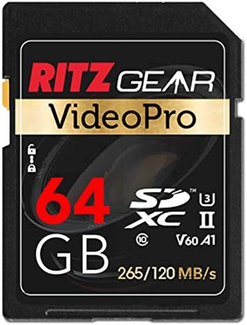 Риц Опрема 256gb Со Голема Брзина SDXC UHS-II Sd Картичка, C10, U3, V60, Целосна HD &засилувач; 8K Мемориска Картичка ЗА DSLR, Кино-Квалитет