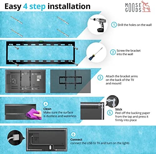 Монтирање На Тв Ѕид СО LED Светла За ТВ Погоден за Телевизори од 26 до 70 Инчи, Усогласеност НА ВЕСА до 600x400mm, Капацитет На Оптоварување