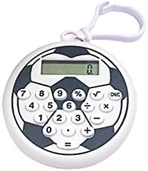 Мини калкулатори со големина на џеб 8-цифрен дисплеј Стандардна функција, фудбалски ланец со дизајн на кука за домашно училиште за деца
