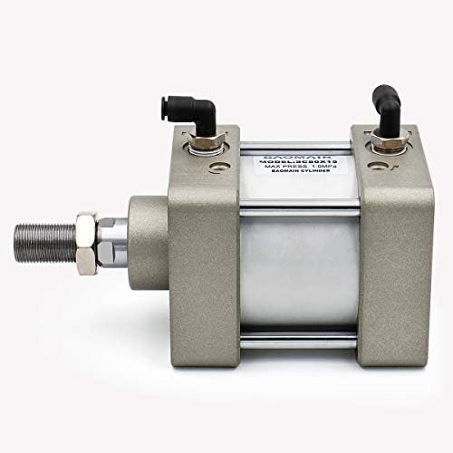 Baomain Pneumatic Buffer Air Cylinder SC 80 X 15 Pt 3/8, Bore: 80mm, мозочен удар: 15 mm, зашрафена клипна шипка со двојно дејство 1,0