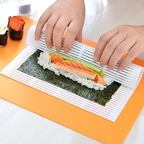 Кујна суши тркалање душеци не стап суши за правење јапонски пластични суши за тркалање домашна за домашна кујна DIY суши плоча, корисна и практична