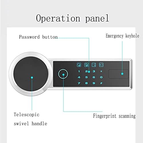 Strongbox Огноотпорни Водоотпорен Безбедно Сефови Екран На Допир Лозинка Безбедно 25cm Анти-Кражба Полупроводнички Отпечаток Од Прст Лозинка