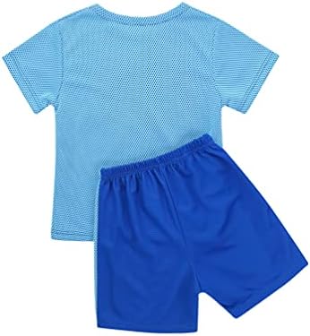 Tiaobug Kids Active Active Moir и Shorts Shorts Set Mesh Performance Jersey и Sports Shorts Activewear Set