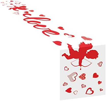 Кепмов Тркач На Маса За Вљубените, Тркач На Трпеза За Денот На Вљубените Со Црвено Срце Декорации за Денот на Вљубените 13х72 Инчи