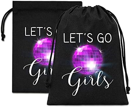 Чанти за комплети за мамурлак, ајде да одиме девојче диско тематски торба за обновување на опстанокот со влечење, 5 парчиња торби за