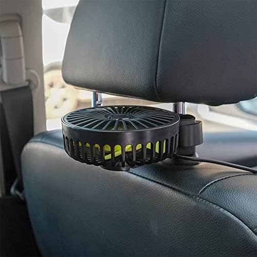 Преносен вентилатор за автомобили, USB напојуван 360 ° Ротски клип Личен вентилатор за возило, циркулација на воздухот, флексибилен вентилатор