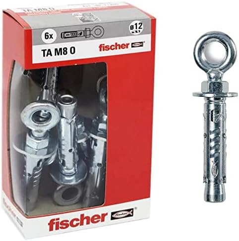 Fischer 71255 челични мијалници ta m 8 со око, дијаметар 12 mm