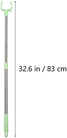 Вемун 2 парчиња Столб За Плакарот Со Кука Телескопирање Долг Дофат Стап Закачалка За Облека Од Нерѓосувачки Челик Столб За Облека