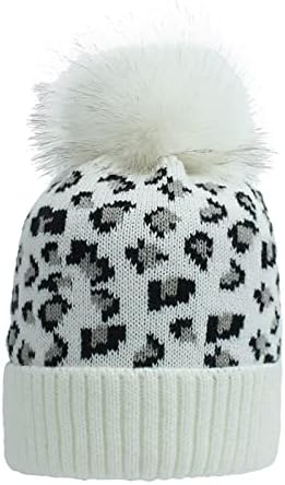 Гуангуан капа за жени Бејни руно наредена потопла скијачка капа зимска капа капа на череп, ветровито, плетени капи, капачиња за природна