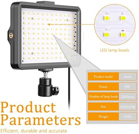 LMMDDP 8 инчен Фотографија Затемнета Рамен Панел Пополнете Светилка 3300-5600K ПРЕДВОДЕНА Видео Светлина За Пренос Во Живо Фото Студио