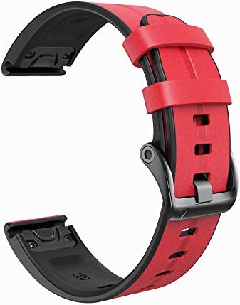 Djdlfa 22 26mm Squickfit Часовник Ремен за Garmin Феникс 6 6X Pro 5X 5Plus 3HR 935 945 S60 MK2 Додаток За Нараквица Од Вистинска Кожа