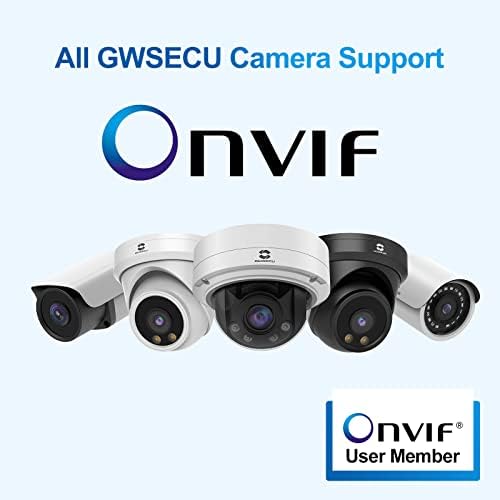 GWSECU 5MP POE камера, Ultrahd Wired Dome IP Security Camera, AI Human/Motion Detection и вграден микрофон, широк агол од 2,8