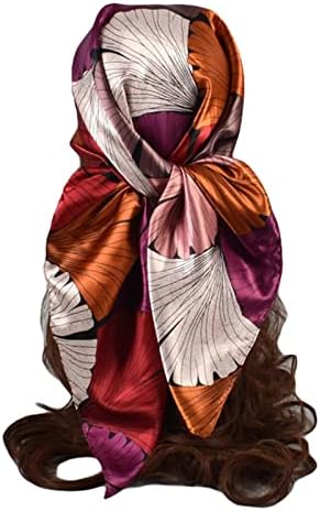 Womenенски обичен шамија од свила од свила печатена шамија за печатење плоштад шал турбан мала свилена шамија на свила