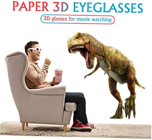 SOLUSTRE 200 Парчиња ХАРТИЈА 3D Очила За Еднократна Употреба 3D Очила Хартија 3D Хартија Очила 3D Филмови Очила Рамка Очила За Еднократна Употреба Рамка Хартија 3D Очила