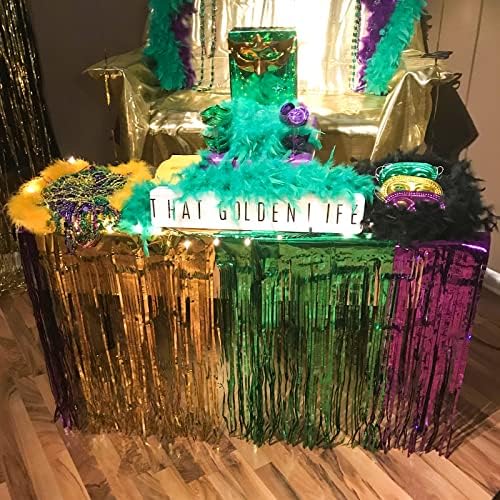 Партиву Марди Грас декорации сет И Зелена Фолија Балони 6 парчиња
