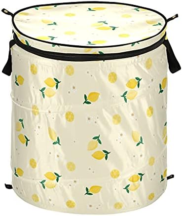 Лемон цвет Поп -поп -алишта за перење со капакот за преклопување на капакот за складирање на капакот за собирање на домашни простории за хотел во соба