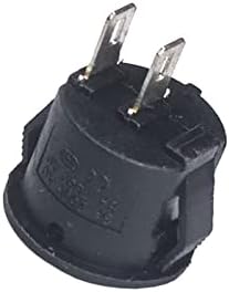 Копче за прекинувач за прекинувач GoOffy 20 PCS KCD1-105 16 mm 2-PIN 250V 3A Black Red Rocker Switch Snap Type SPST Onf Off Mini