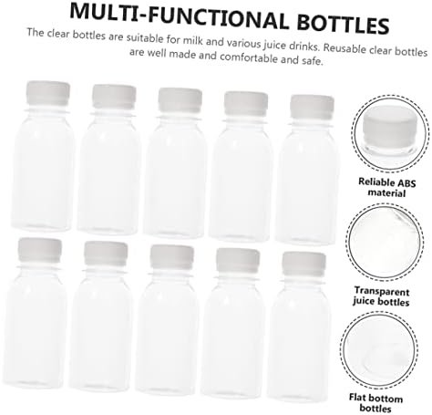 Luxshiny 60 парчиња шише со млеко чисти шишиња со капачиња чист сад со капаче празни пластични шишиња пластични пијалоци шише со пијалоци со пијалоци празни шишиња за ш?