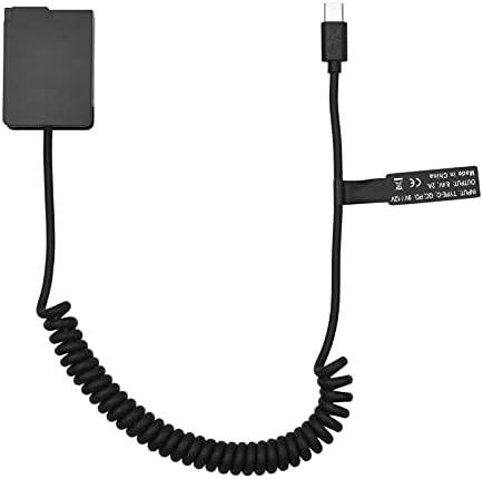 DMW-DCC8 Dummy Battery USB-C спојувач адаптер BLC12 Dummy Battery Compler со USB Type-C пролетен кабел за напојување за замена на кабел