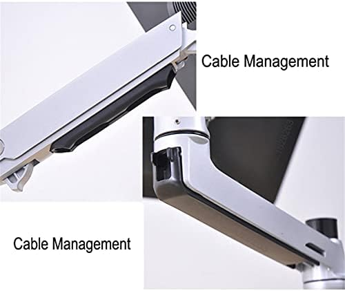 JHWSX Десктоп целосно движење 17-32Inch држач за двојна монитор Монтажа +10-15.6inch Поддршка за лаптоп Механичка пролетна рака Макс. Товарот